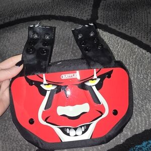 Battle Red Football Back Plate Youth